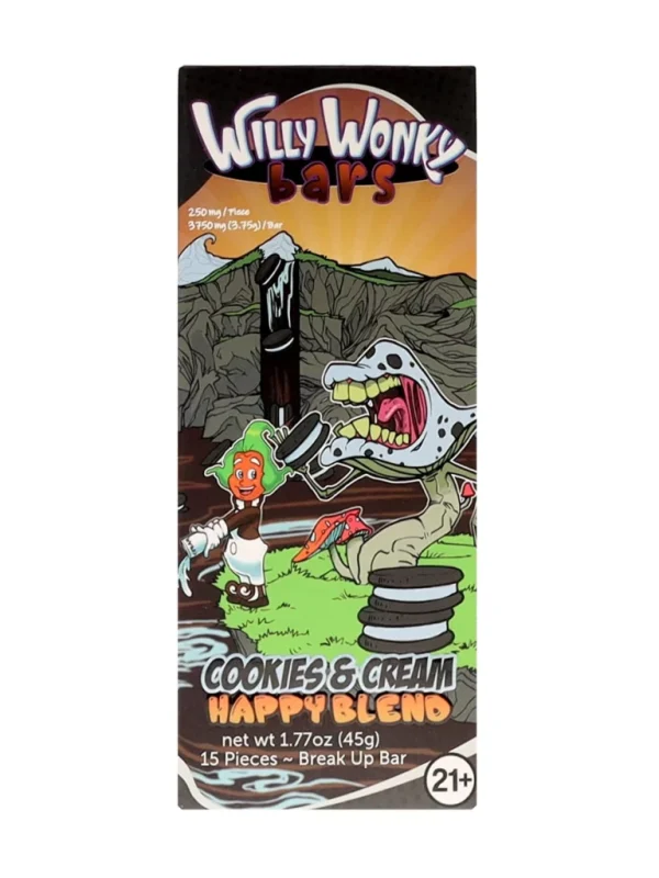 Cookies & Cream Willy Wonky Happy Blend Bars - Shroom Land Hub