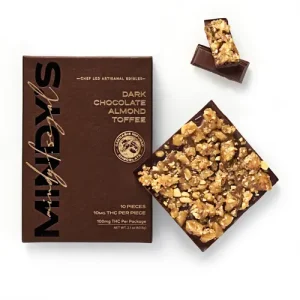 Dark Chocolate Almond Toffee Bar - Shroom Land Hub