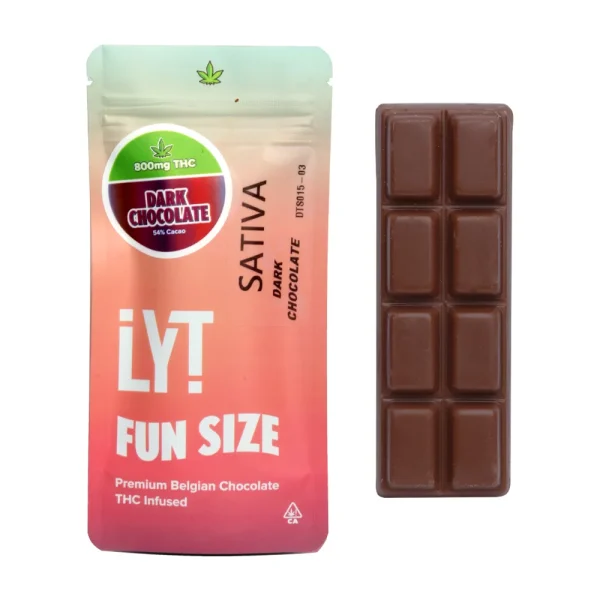 Dark Chocolate Bar Fun Size Sativa 800mg - Shroom Land Hub