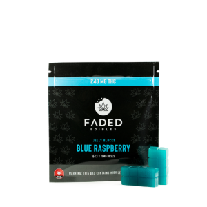 Faded Cannabis Co. Blue Raspberry Jelly Blocks