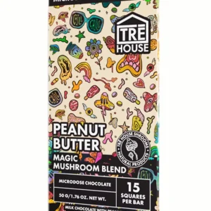 Peanut Butter Tre House Magic Mushroom Chocolate Bar 50g - Shroom Land Hub